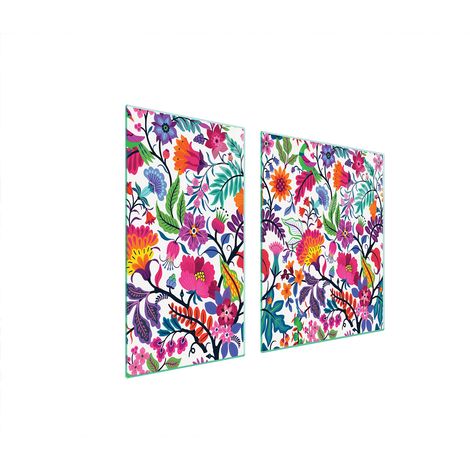 GLASSCHUTZPLATTE FÜR HERD 90x52 BLUMEN (1/5)