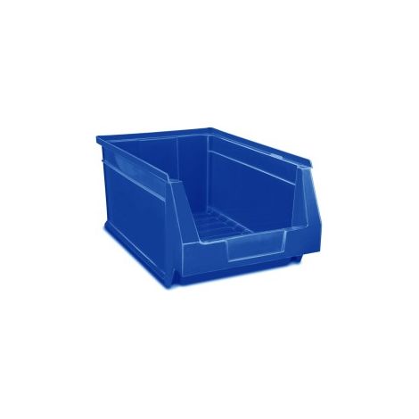 Tayg Stapelbarer Sichtlagerkasten aus Kunststoff für Schrauben und Kleinteile, Greifbox mit Etikettenhalter für Werkstatt Garage Lager, blau, 19,8 l, 420 x 270 x 175 mm
