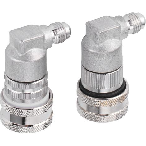 Ortviai Raccords rapides ball lock inox MFL 1/4" pour fût à bière – Lot de 2, gaz + liquide (1/4)