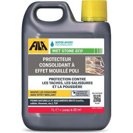Protecteur Pierre Naturelle Tonaliseur Effet Mouillé, Hydrofuge pour Pierre, Anti-tache et Anti-salissure, Adapté pour Sols Extérieurs et Intérieurs, 1L (1/5)