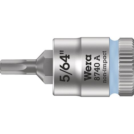 Wera 8740 A 05003380001 Innen-Sechskant Steckschlüssel-Bit-Einsatz 5/64" 1/4" (6.3 mm)