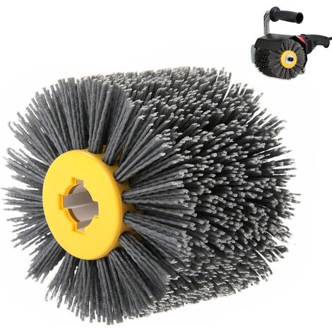 Brosses à Poncer, Brosse en Nylon Grain 80, Brosse en Nylon à Grain Fin, Brosse de Polissage pour Le Travail du Bois, pour Machine à Finition Satinée, Brosse à Poncer Noire, Brosse à Poils (1/5)