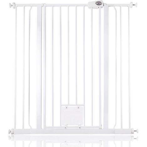 Bettacare Barrière Pour Chien Avec Trappe Verrouillable, 100,8cm - 108,4cm, Hauteur 104cm, Couleur Blanc