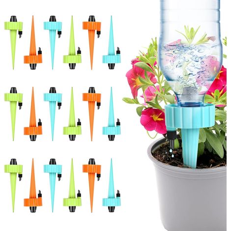 18 Pieces Drip Irrigation Kit, Drip Bottle Kit, Automatic Watering System Adjustable Sprinkler Valves for Potted Plants for Garden, Balcony, Holiday, Flowers, Outdoor (1/5)