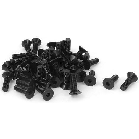 M5x16mm 10,9 Kohlenstoffstahl Senkkopf Innensechskantschraube Schwarz 50St