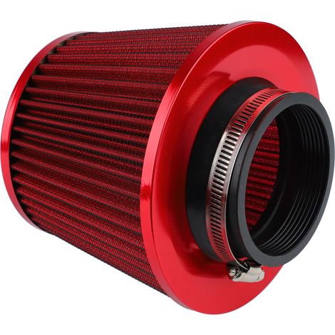 Filtre à air pour voiture, haute performance, filtration puissante, support radial de 16 pouces, rouge (1/5)