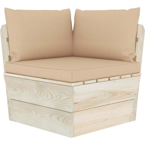 Maison Exclusive - Garten-Paletten-Ecksofa mit Kissen Imprägniert (1/5)