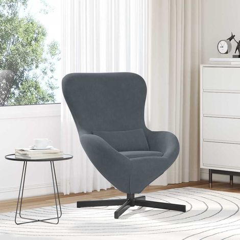 Eiersessel Dunkelgrau 63 x 73 x 90 cm Samt