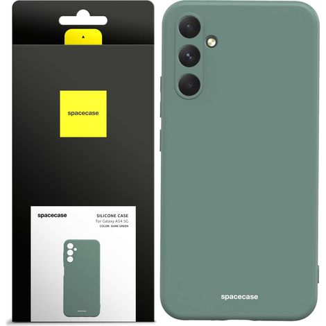 Custodia in silicone Spacecase per Galaxy A54 5G, verde scuro (1/5)
