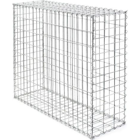 Gabion En Métal Galvanisé, Robuste, Résistant, 100 x 80 x 30 cm (1/5)