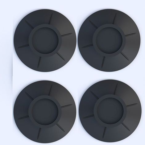 TRIMEC 4 Pièces Tapis Anti Vibration Machine Laver, Lave Linge Anti Vibration, Coussinets Pieds de Machine Laver, Sèche Linge Caoutchouc Coussinets, pour Lave Linge Sèche Linge Anti Vibrant (noir) (1/4)
