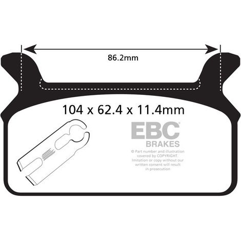 EBC FA201V V-PAD Bremsbeläge (Satz für 1 Bremsscheibe)