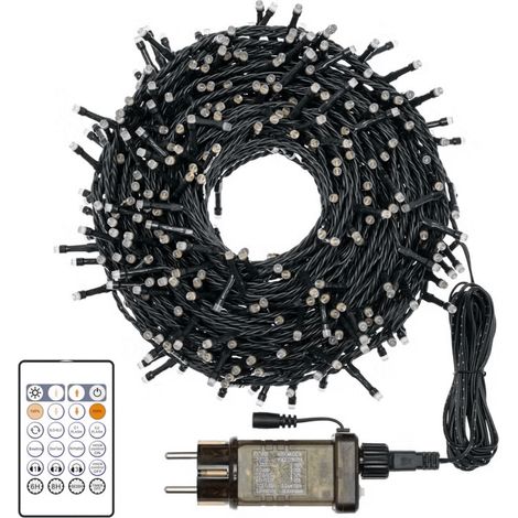 Catena 30 m, 500 Dual LED bianco caldo e bianco extra caldo