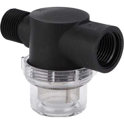 Filtro para bomba de agua de 1/2 pulgada, filtro de riego en línea de malla 50 para manguera de entrada de agua, compatible con bombas WFCO y Shurflo (negro). (1/5)
