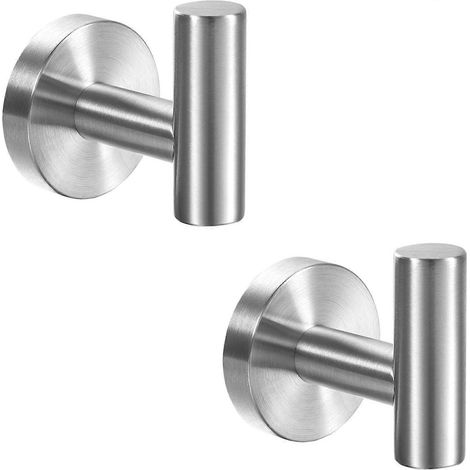 Confezione da 2 ganci portasciugamani, ganci appendiabiti in acciaio inox Sus304, moderno supporto a parete (1/5)