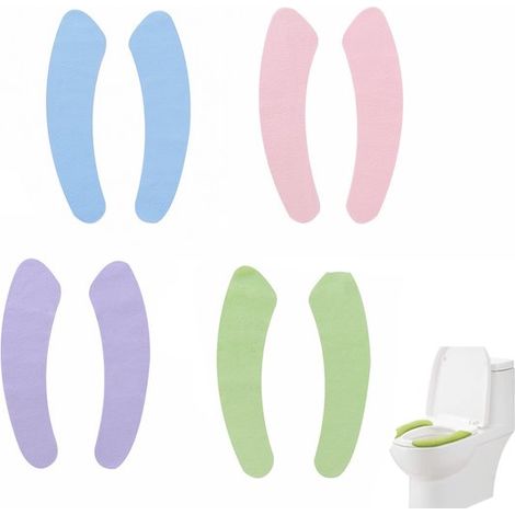 4er-Pack waschbare, wiederverwendbare, selbstklebende, weiche Universal-WC-Sitzbezüge mit Heizung (1/5)