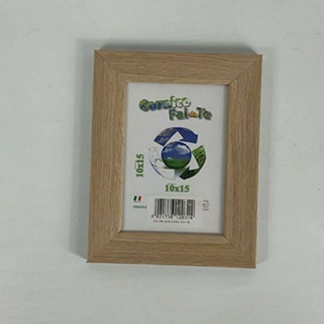 Cornice porta foto in legno vetro in crilex 20x25 cm beige
