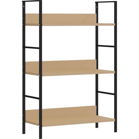 Maison Exclusive - Scaffale Libri 3 Ripiani Rovere 60x27,6x90,5 Legno Multistrato (1/5)