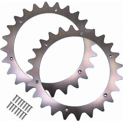 2Pcs Adhérence Universelle Crampons Antidérapants + 14Pcs Vis Autoforeuses pour Tondeuse Robotisée, Compatible Segway Navimow i105E i108E, Kit de Fixation Robustesse (1/3)