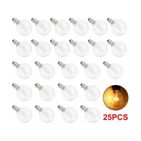 Supernic 25Pack G40 Led Bulbs Outdoor,E12 LED Light Bulb,E12 Bulb,7W Incandescent Bulbs,Outdoor Light Bulbs,G40 Bulbs for Festoon Lights Outdoor String Lights (1/5)