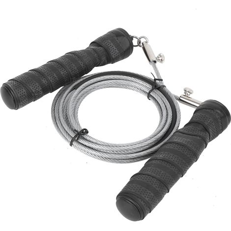 Corde à Sauter en Acier Ajustable avec Roulements pour Fitness et Sports Extérieurs (1/5)