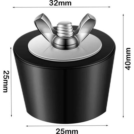 Accessoires de piscine (32 mm) 1 pièce Bouchon d'hivernage de piscine en caoutchouc noir de haute qualité avec vis en acier inoxydable Bouchon d'expansion d'hiver noir Bouchons de piscine (1/5)