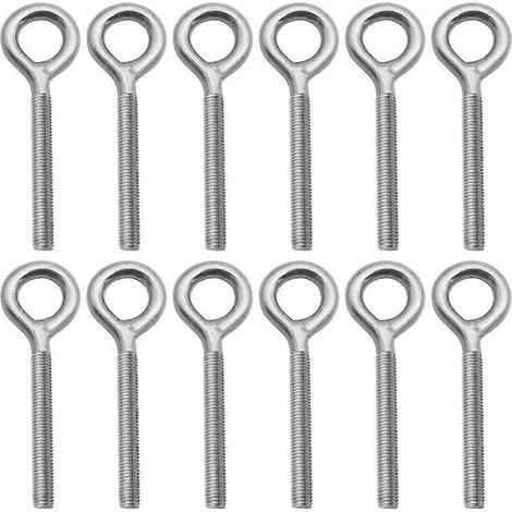 12 jeux de boulons annulaires M6 x 70 mm en acier inoxydable 304 - Tige filetée annulaire pour fixation (1/5)