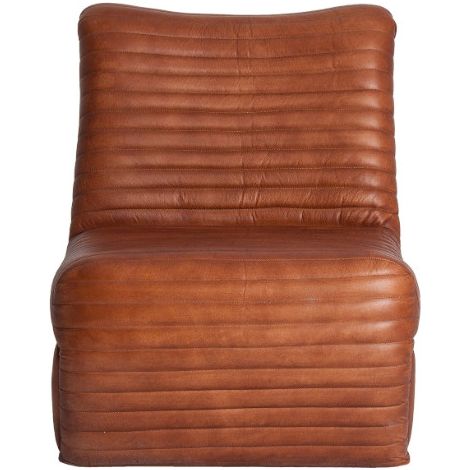 Fauteuil cuir marron British (1/2)
