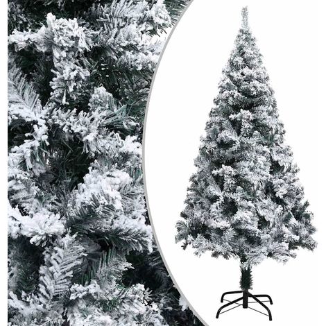 vidaXL Künstlicher Weihnachtsbaum mit Schnee Grün 120 cm PVC (1/5)