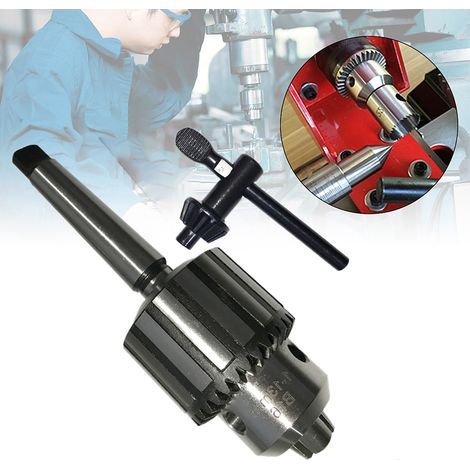 MT2 miniature carbide steel drill chuck, 5/64 bore (1/5)