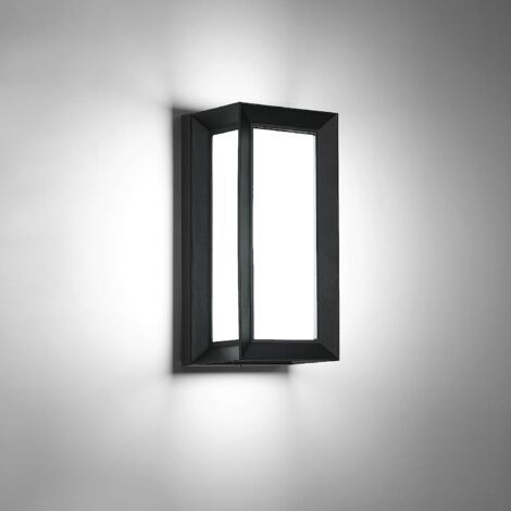Applique Murale Extérieur Moderne LED 18W IP65 Etanche Rectangulaire Applique Exterieur LED en Métal pour Cour, Jardin, Patio, Villa, Couloir 6000K Blanc Froid (1/5)