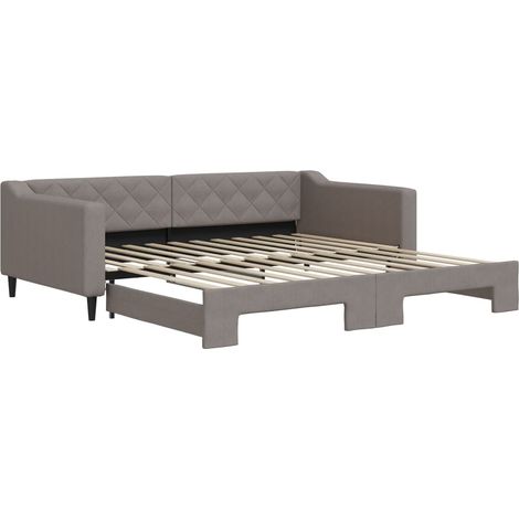 Maison Exclusive - Tagesbett Ausziehbar Taupe 100x200 cm Stoff