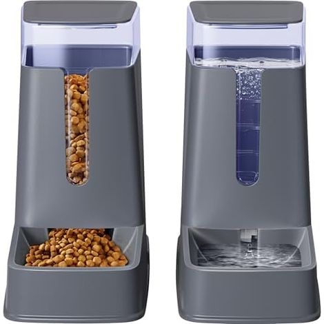 Automatischer Futterspender für Katzen und Hunde, Schwerkraft-Hundefutter- und Wasserspender-Set für kleine, mittelgroße und große Haustiere, 3,5 l x 2 (1/5)