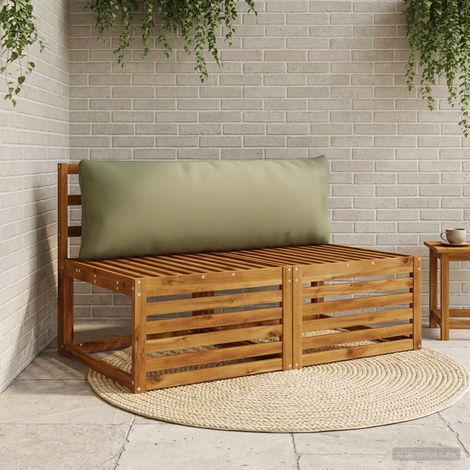 vidaXL Coussin de Dos 1 Pièce PUTTEN 100 % polyester Vert olive (1/5)