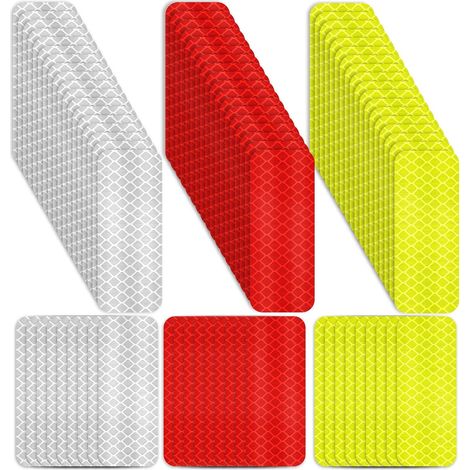 Wasserfestes, sicheres und gut sichtbares selbstklebendes Reflexband für den Einsatz bei Nacht, geeignet für Fahrzeuge, Motorräder und Fahrräder. Drei Farben, insgesamt 60 Blatt. (1/5)