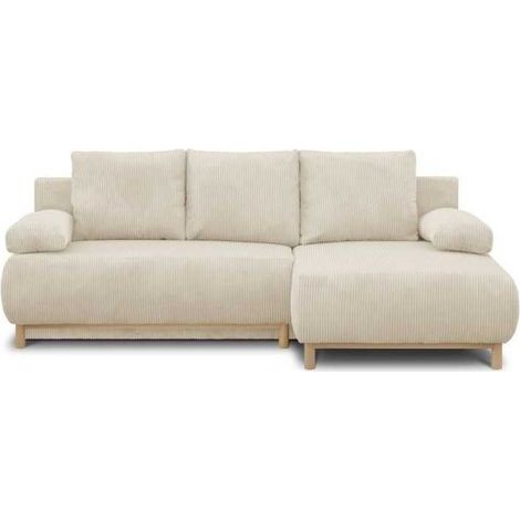 Mika Ecksofa Beige 218 cm umwandelbar (1/3)
