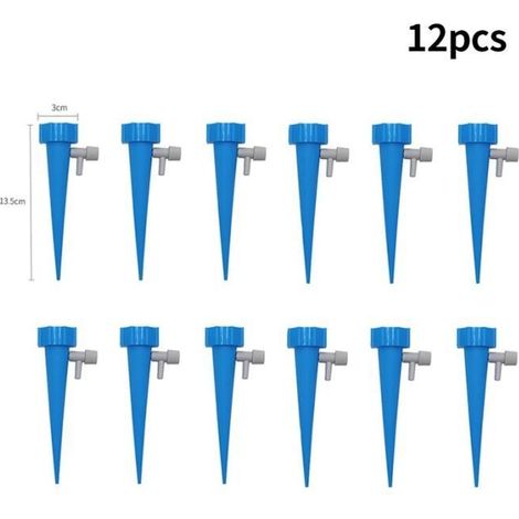 Automatisches Tropfbewässerungssystem, 12 blaue Teile für Gartenpflanzen.