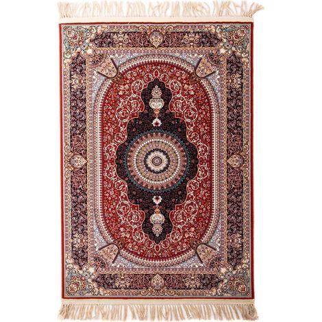 Tapis persan Walter  - 150x100cm, Rectangular - 100% Acrylique - Tissé - Rouge