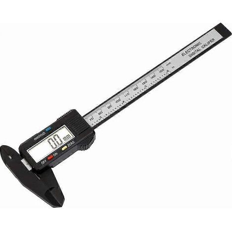 Digitale schuifmaat, 150 mm display. Elektronische schuifmaat voor het meten van binnen- en buitendiepte en spoed. (1/4)