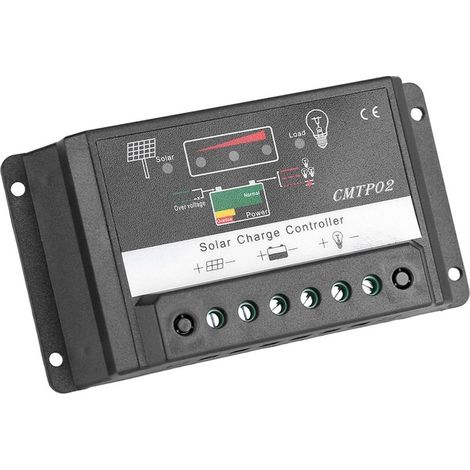 Regolatore di carica solare, regolatore di batteria per pannelli solari di sicurezza portatile 12/24 V, regolatore di carica solare 30 A, regolatore solare portatile intelligente (1/5)