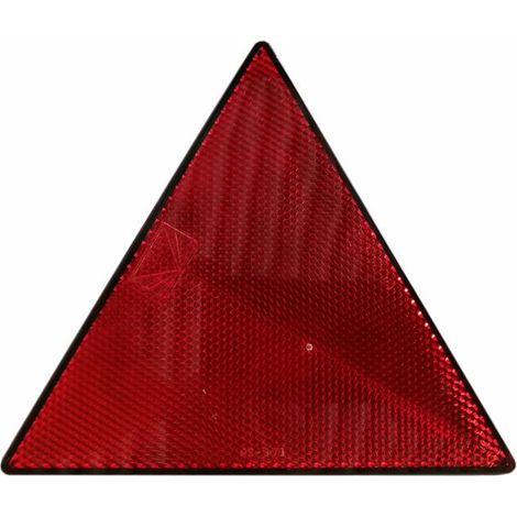 Catarifrangente adesivo triangolare rosso 120x135mm