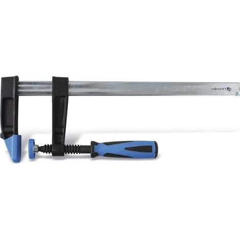 HÖGERT TECHNIK - Abrazaderas de tornillo de sujeción de 500 x 120 mm, fuerza de sujeción de 200 kg, abrazaderas - Mango cómodo y antideslizante - Fijación precisa de abrazaderas de tornillo soldador