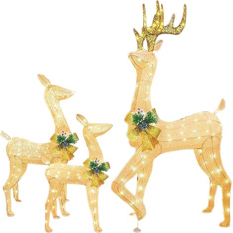 Lumière LED Pour Piquet De Renne Décorations Saisonnières Lumineuses En 3 (1/5)