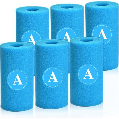 6 Pièces Éponge Filtrante Type A, Filtre en Mousse pour Spa, Cartouche de Filtre en Mousse Réutilisables et Lavables, Mousse pour Filtre Piscine pour Spa, Piscine (1/4)