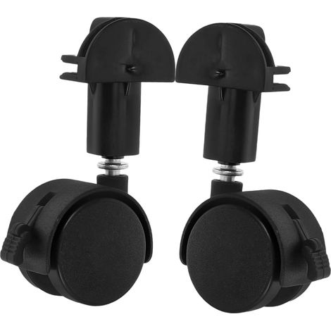 Replacement Wheels for Pet Cages, 2 Black Pieces (1/5)