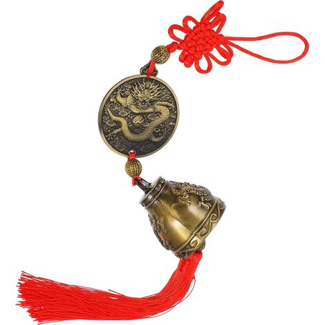 Chinesisches Kupfer Windspiel Dekoration mit Knoten und