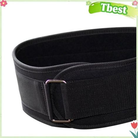 Tbest ceinture d'entraînement physique Ceinture de musculation réglable, de la taille, sport ensemble M (taille 77-93 cm) noir (1/4)