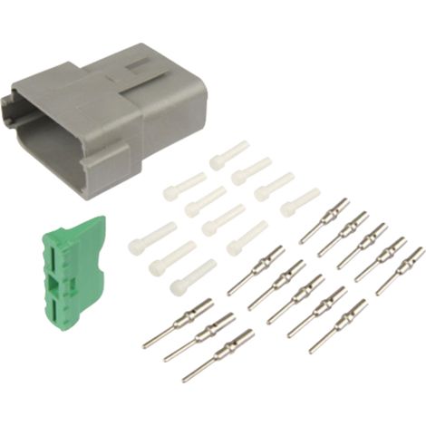 Kit de carcasa para toma de 12 pines con junta, tipo enchufe, redonda, IP68