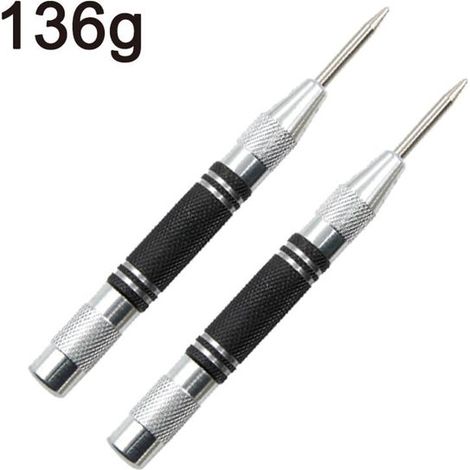 Punzón de centrado,2 piezas,Punzón de centrado automático,Madera,Control de profundidad sencillo,Compacto y portátil (1/4)