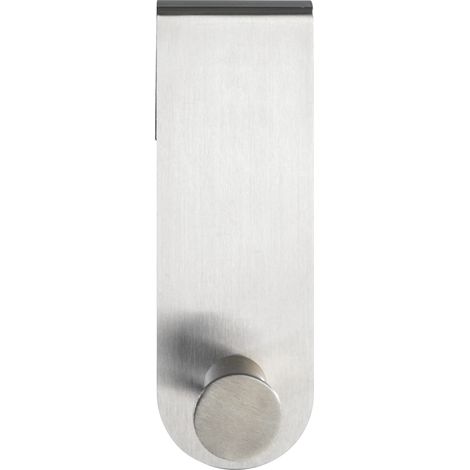 WENKO Percha para mampara de Acero inoxidable Celano, Acciaio Inox, Argento, 9,5 x 3,7 x 23,5 cm